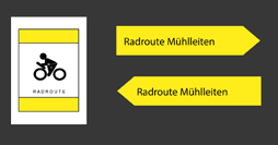 Radrouten-Wegweiser gemäß Forstlicher Kennzeichnungsverordnung